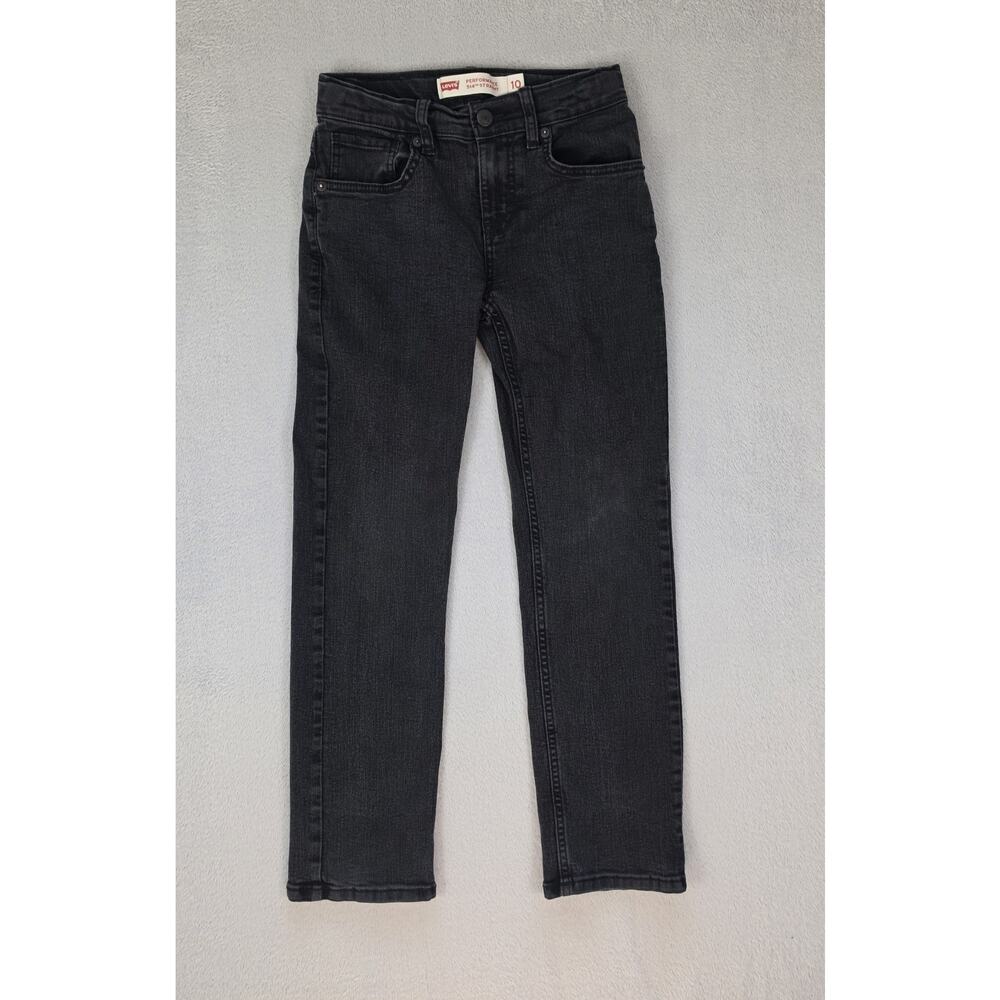 Levi’s 514 Performance Straight Girls Black Jeans Size 10 Regular W25 L26
